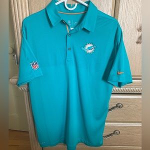 Mens Nike Miami Dolphins Polo Shirt- Med